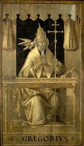 St Gregory in his Study (verso), c.1520 by Defendente Ferrari